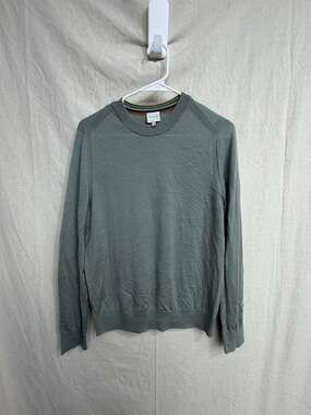 Paul Smith Merino Wool Sweater Size S Green Crew Neck